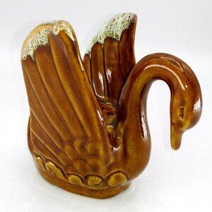 Van Briggle 5" Swan Glazed porcelain signed Figurine statue Colorado Springs USA